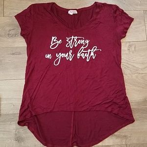 Maroon t-shirt